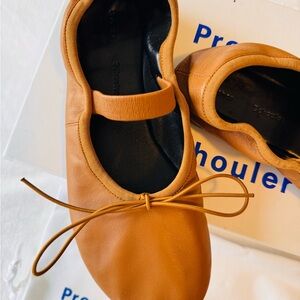 Proenza Schouler Tobacco Leather Flats